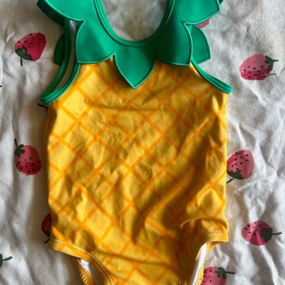 Hanna Andersson Pineapple swimsuit 6-12 months - worn once - Picture 3 of 5